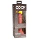 King Cock Elite 6 - sugkoppare, realistisk dildo (15 cm) - natur