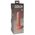 King Cock Elite 6 - sugkoppare, realistisk dildo (15 cm) - natur