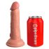 King Cock Elite 6 - sugkoppare, realistisk dildo (15 cm) - natur