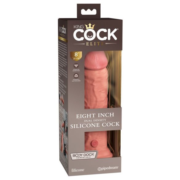 King Cock Elite 20cm sugkopp dildo - natur