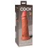 King Cock Elite 8 - sugföt, realistisk dildo (20cm) - mörk natur