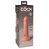 King Cock Elite 6 - realistisk sugproppvibrator (15 cm) - natur