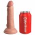 King Cock Elite 6 - realistisk sugproppvibrator (15 cm) - natur