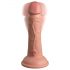 King Cock Elite 6 - realistisk sugproppvibrator (15 cm) - natur