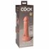 King Cock Elite 6 - självhäftande, realistisk vibrator 15cm (mörk naturlig)