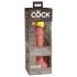 King Cock Elite 6 - självhäftande, realistisk vibrator 15cm (mörk naturlig)