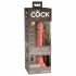 King Cock Elite 7 - sugkopp vibrerande dildo 18 cm - natur