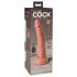 King Cock Elite 7 - sugkopp vibrerande dildo 18 cm - natur