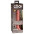 King Cock Elite 7 - sugkopp vibrerande dildo 18 cm - natur