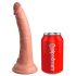 King Cock Elite 7 - sugkopp vibrerande dildo 18 cm - natur