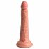 King Cock Elite 7 - sugkopp vibrerande dildo 18 cm - natur