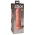 Kung Kuk Elit 8 - sugkopp, realistisk vibrator (20 cm) - natur