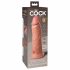 Kung Kuk Elit 8 - sugkopp, realistisk vibrator (20 cm) - natur