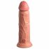 Kung Kuk Elit 8 - sugkopp, realistisk vibrator (20 cm) - natur