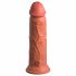 King Cock Elite 20 cm - realistisk dildo med sugkopp (mörk naturnyans)