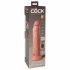 King Cock Elite 9 - sugkopp vibrator 23 cm - naturfärg