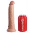 King Cock Elite 9 - Sugkopp Vibrator 23 cm - Natur