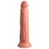 King Cock Elite 9 - Sugkopp Vibrator 23 cm - Natur