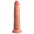 King Cock Elite 9 - sugkopp vibrator 23 cm - naturfärg