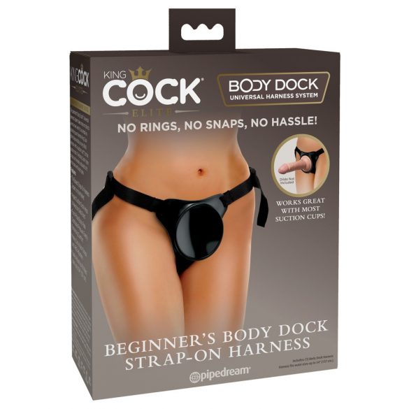 King Cock Elite Nybörjare's Body Dock - Strap-on (svart)