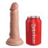 King Cock Elite Nybörjare - påstrykbar dildo (natur)