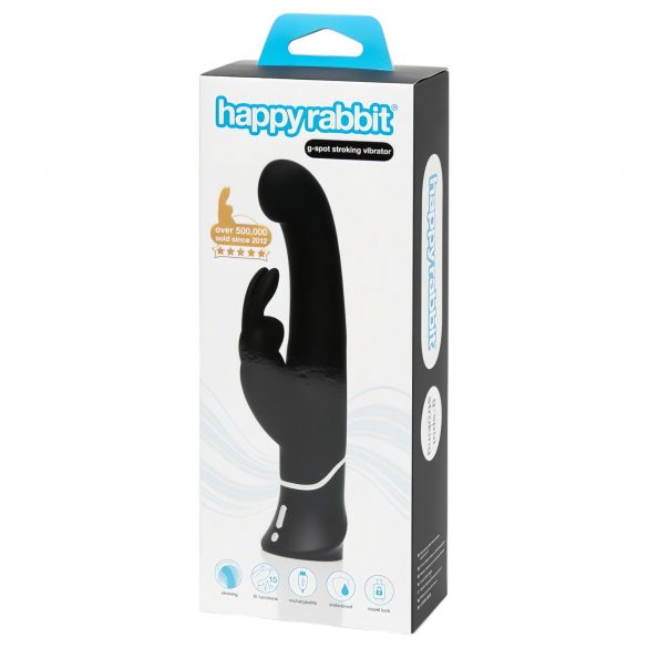 Happyrabbit G-punkt - uppladdningsbar, klitorisstimulerande vibrator (svart)