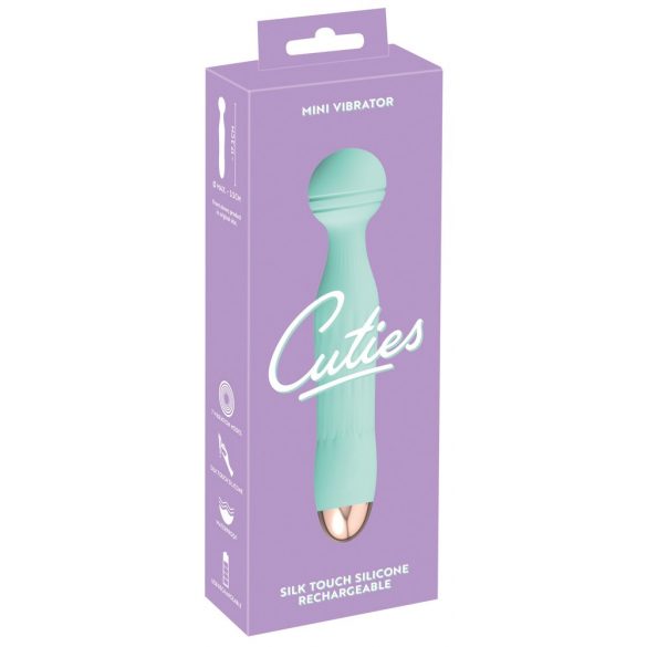 Cuties Mini Wand - uppladdningsbar, vattentät masserande vibrator (grön)