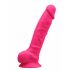 Silexd 8 - flexibel, sugpropp, vibrerande dildo - 20 cm (rosa)