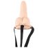 You2Toys Strap-on - uppladdningsbar, ihålig, strap-on vibrator (naturfärg)