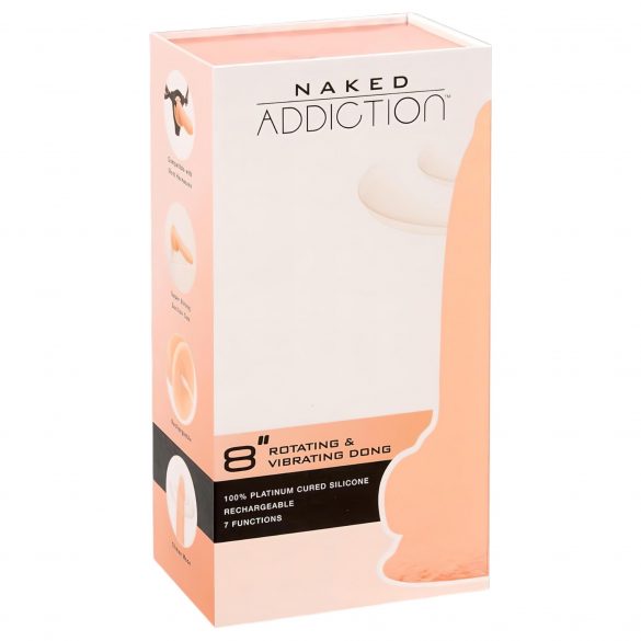 Naked Addiction Roterande Vibrator (20 cm) - Natur