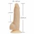 Naked Addiction Rotating 7 - uppladdningsbar roterande vibrator (18 cm) - natur