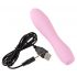 Cuties Mini 3 - batteridriven, vattentät ribbad vibrator (rosa)