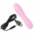 Cuties Mini 3 - batteridriven, vattentät ribbad vibrator (rosa)