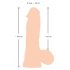 Natute Hud - dildo med hud - 20cm (natur)