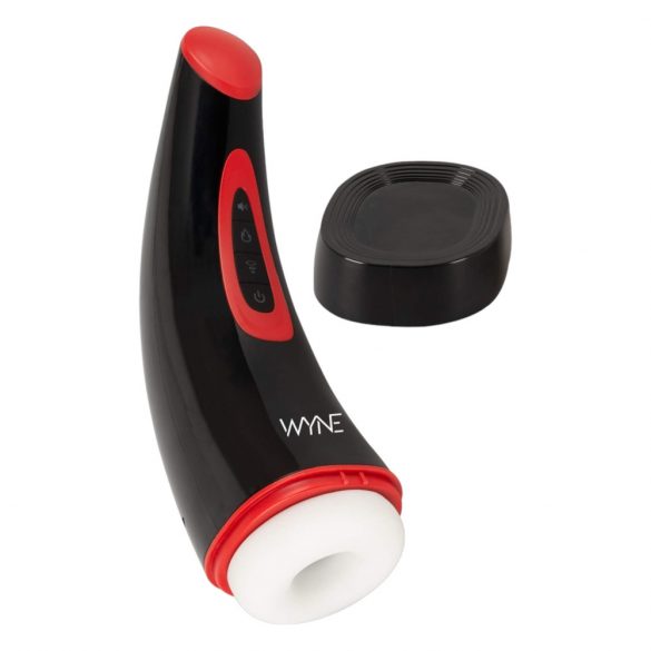 WYNE 03 - Rechargeable Vibrating Suction Masturbator (Black) 