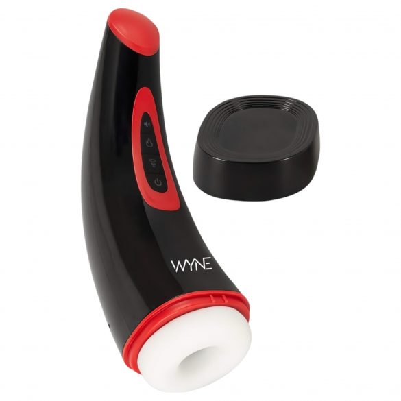 WYNE 03 - Rechargeable Vibrating Suction Masturbator (Black) 