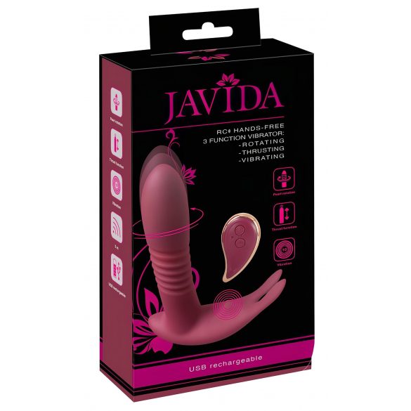 Javida RC - radio, 3-funktion klitorisvibrator (röd)