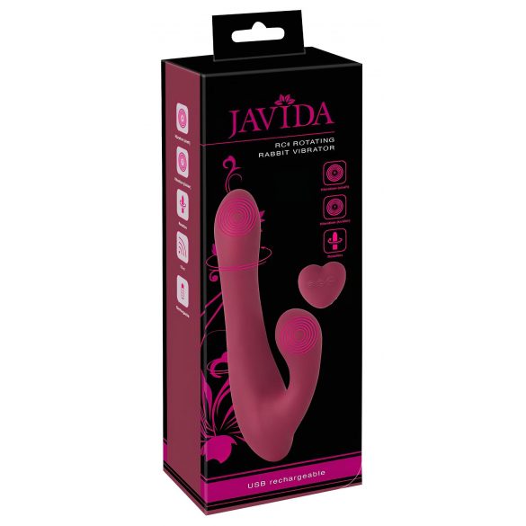 Javida - roterande vibrator med klitorisarm (röd)