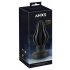 ANOS - supersoft, räfflad analdildo - 7 cm (svart)