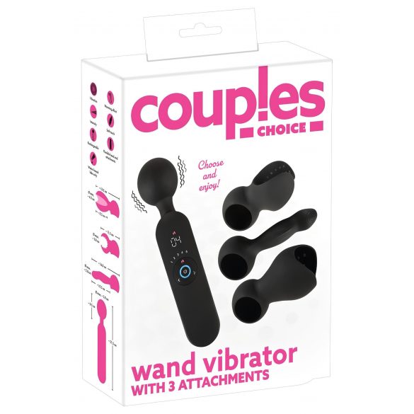 Parvval Väl - uppladdningsbar värmbar massager vibrator (svart)