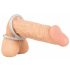 You2Toys - metallisk dubbel silikon penis- och pung-ring (silver)