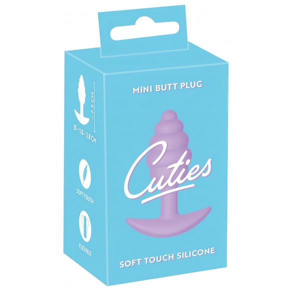 Cuties Mini Butt Plug - silikon analplugg - lila (2,8 cm)