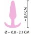 Cuties Mini Butt Plug - silikon analplugg - rosa (2,1 cm)