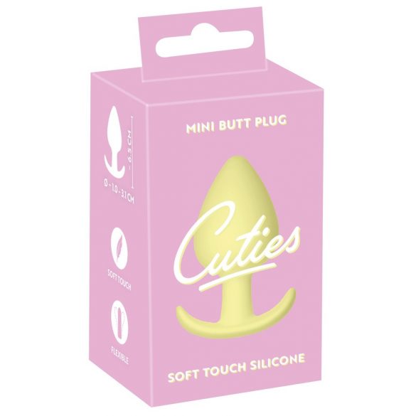 Cuties Mini Butt Plug - Silikonanaldildo - Gul (3,1 cm)