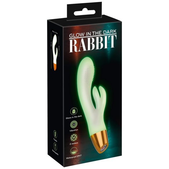 You2Toys Glow in the dark - självlysande klitorisvibrator (vit)