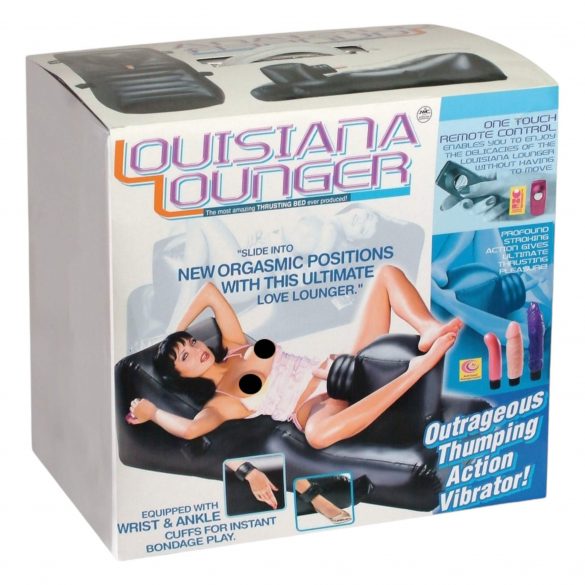 Louisiana Lounger - sexsäng med inbyggd vibrator (svart)