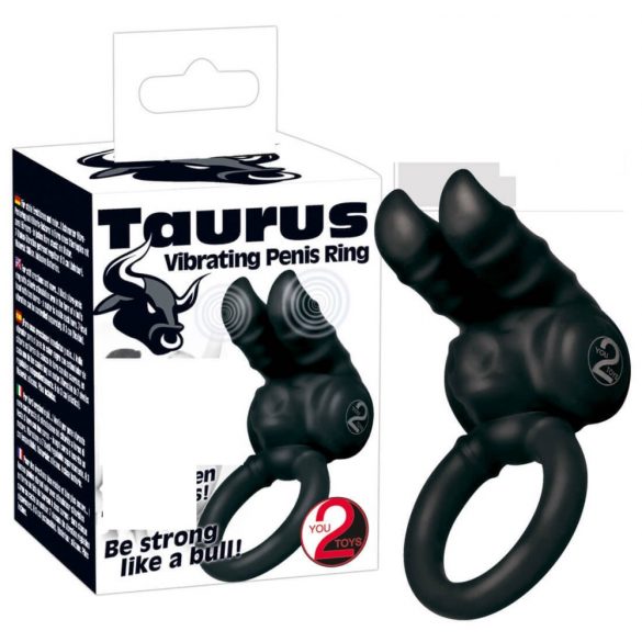 You2Toys - Taurus - dubbelmotor, vibrerande penisring (svart)