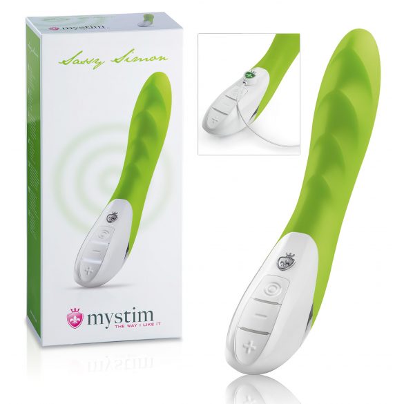 mystim Sassy Simon - dubbelmotoriserad vibrator (grön)