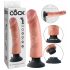 King Cock 23 cm böjlig dildo med sugkopp - naturlig