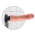 King Cock 23 cm böjlig dildo med sugkopp - naturlig